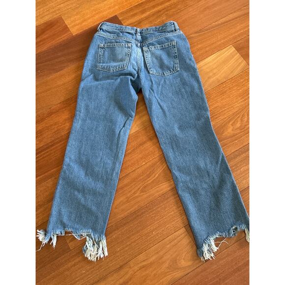 We The Free Cotton Straight Leg Frayed Jeans - Picture 2 of 7